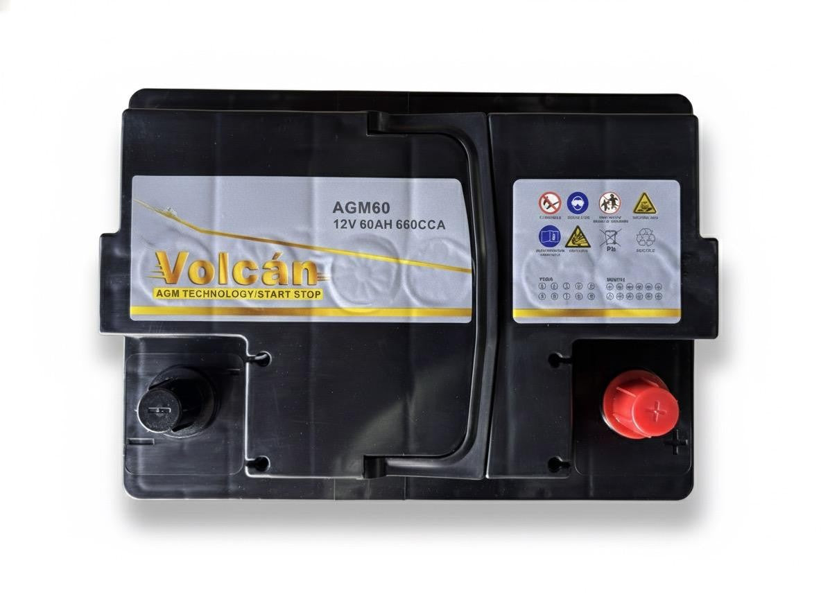 Volcan Car Battery 646 AGM 12v 60Ah 660CCA