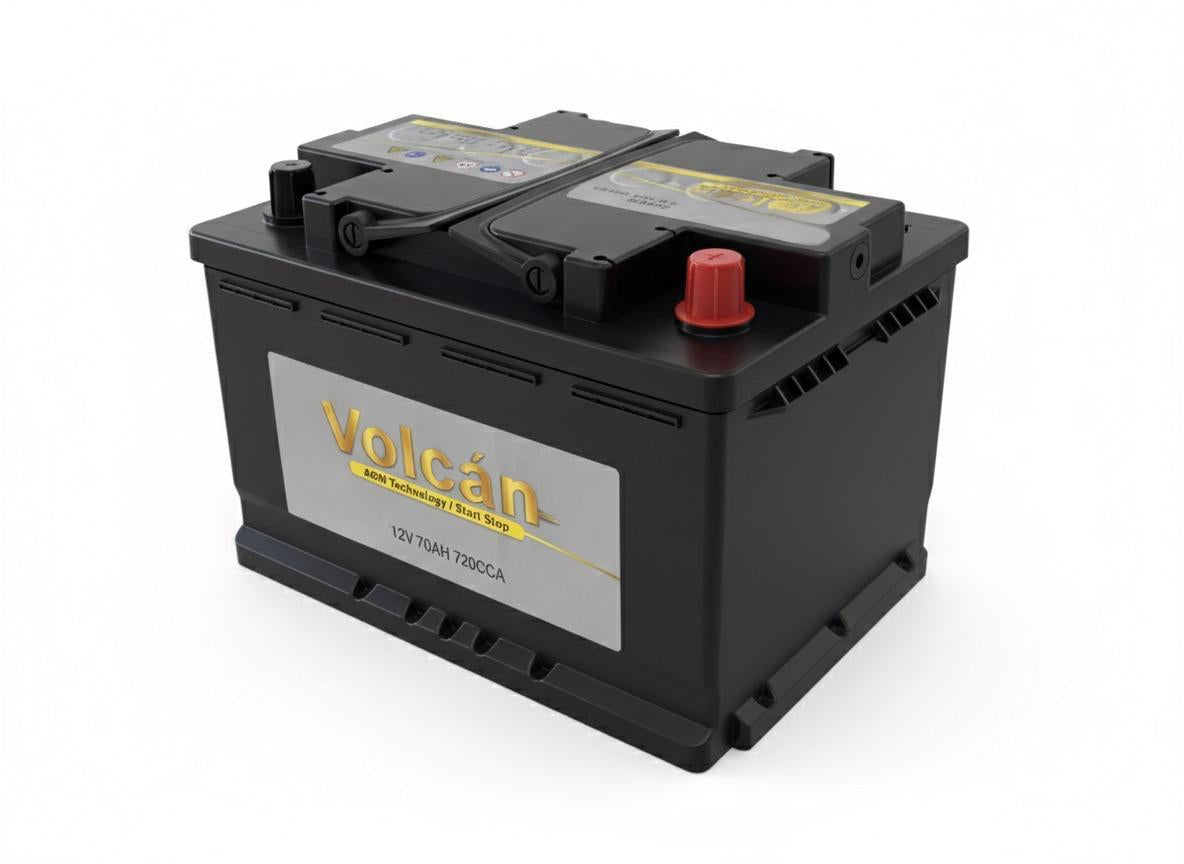 Volcan Car Battery 652 AGM 12v 70Ah 720CCA