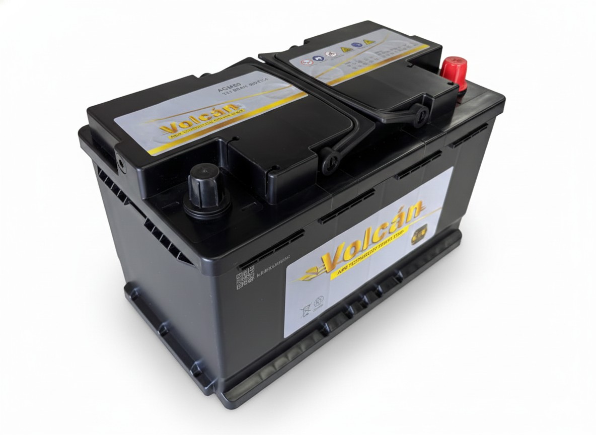 VOLCAN BATTERY 668 AGM 80Ah RIGHT